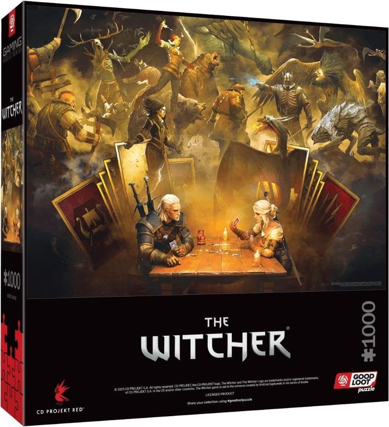 Good Loot, Gaming, The Witcher, Playing Gwent, puzzle, 1000 elementów