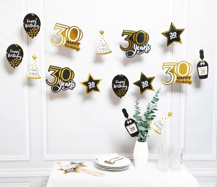 GoParty, girlanda urodzinowa, 30