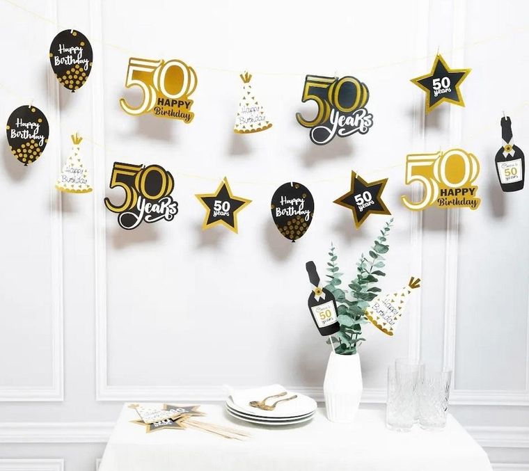 GoParty, girlanda urodzinowa, 50