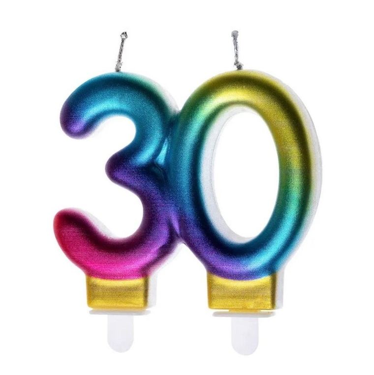 GoParty, świeczka urodzinowa, cyfra 30