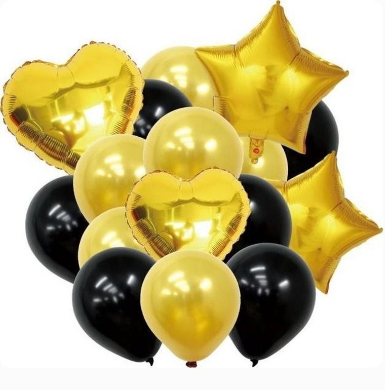 GoParty, zestaw balonów, Gwiazdki, 17 elementów