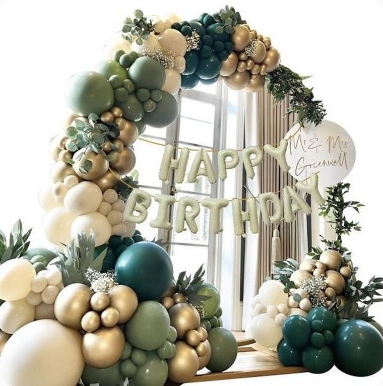 GoParty, zestaw balonów, Happy Birthday, girlanda, 134 elementów