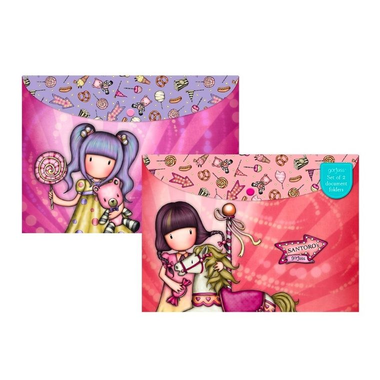 Gorjuss, Fairground, Carousel, First Prize, zestaw teczek A4