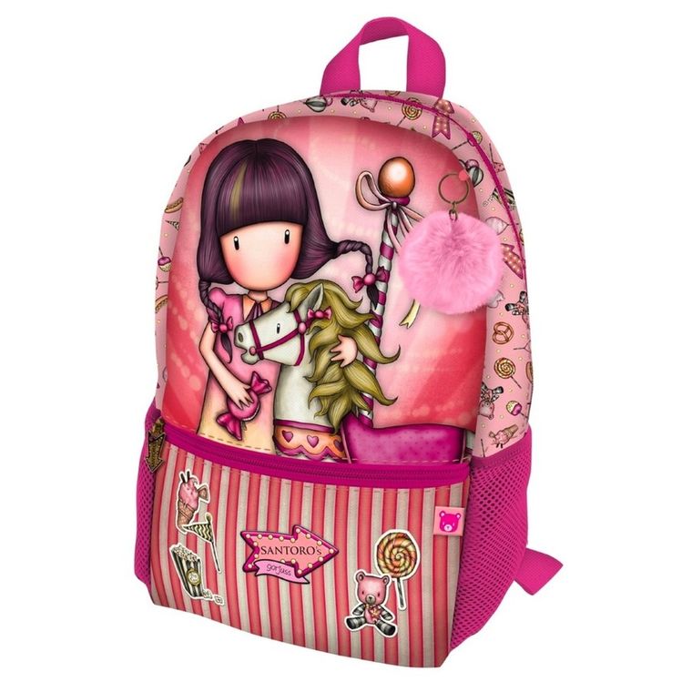 Gorjuss, Fairground, Carousel, mały plecak z kieszenią z przodu