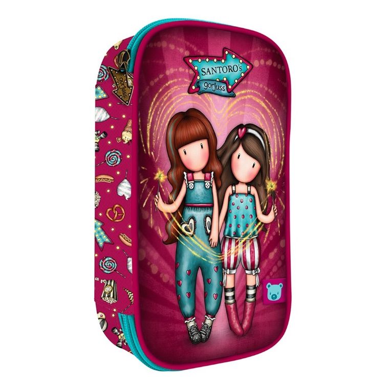 Gorjuss, Fairground, Fireworks, 4-częściowy piórnik z wyposażeniem, rozkładany