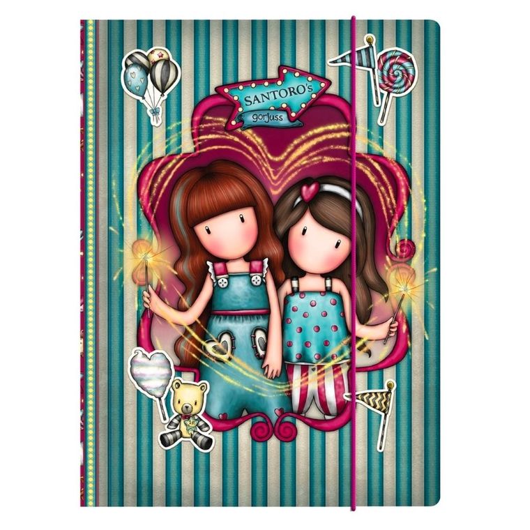 Gorjuss, Fairground, Fireworks, teczka zamykana na gumkę, 1 szt.