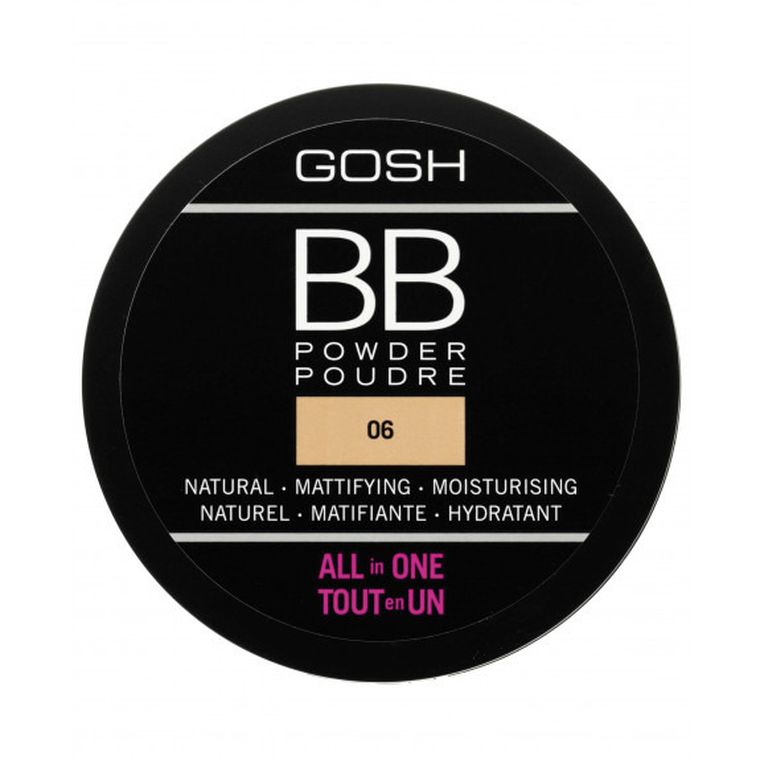 Gosh, BB Powder, puder prasowany do twarzy, 06 Warm Beige, 6.5g