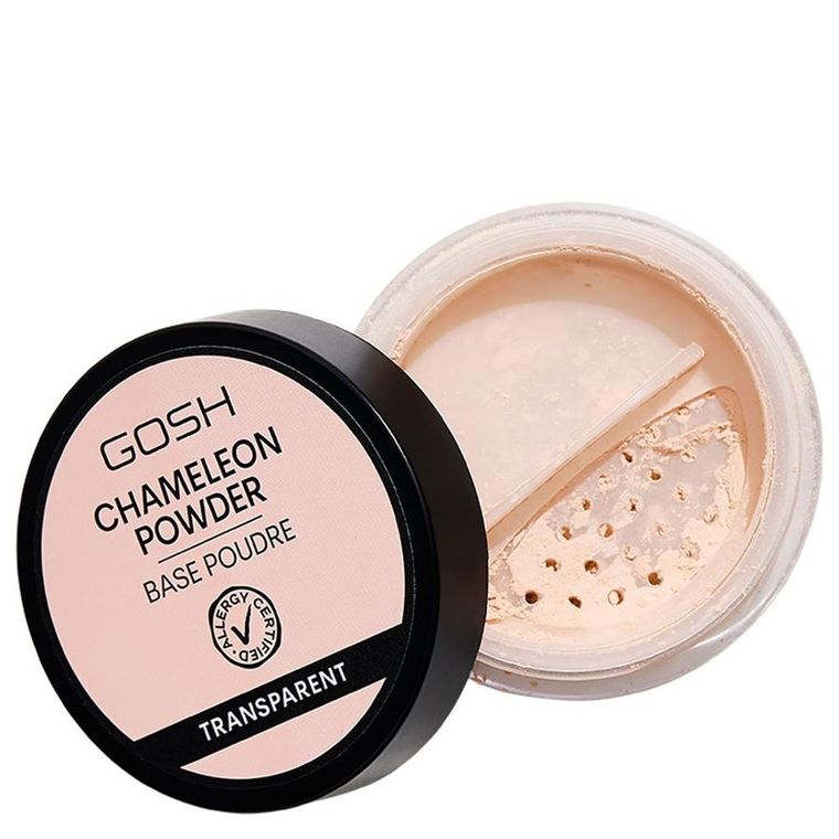 Gosh, Chameleon Powder, sypki puder do twarzy, 001 Transparent, 8g