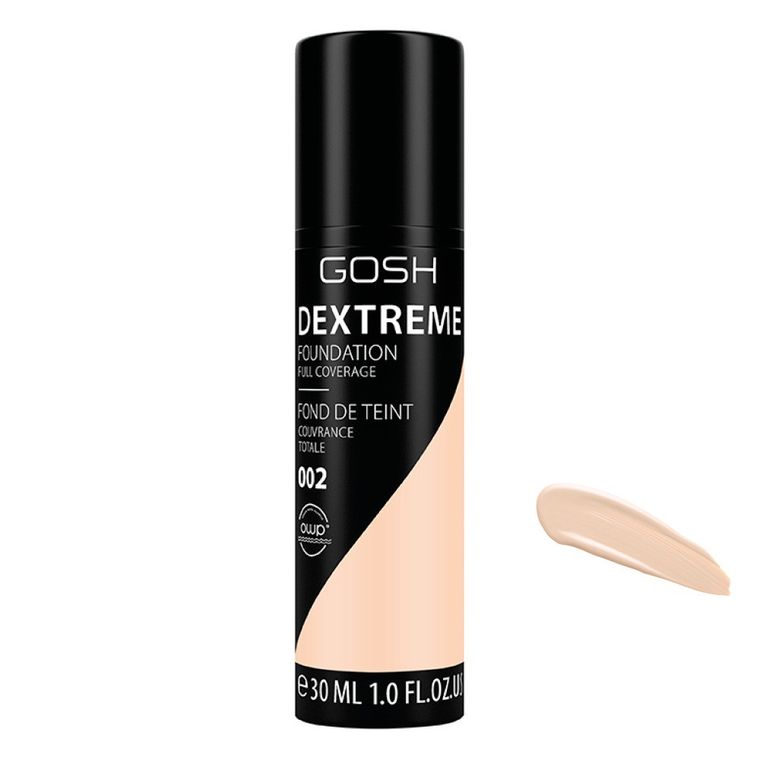 Gosh, Dextreme Full Coverage Foundation, kryjący podkład do twarzy, 002 Ivory, 30 ml