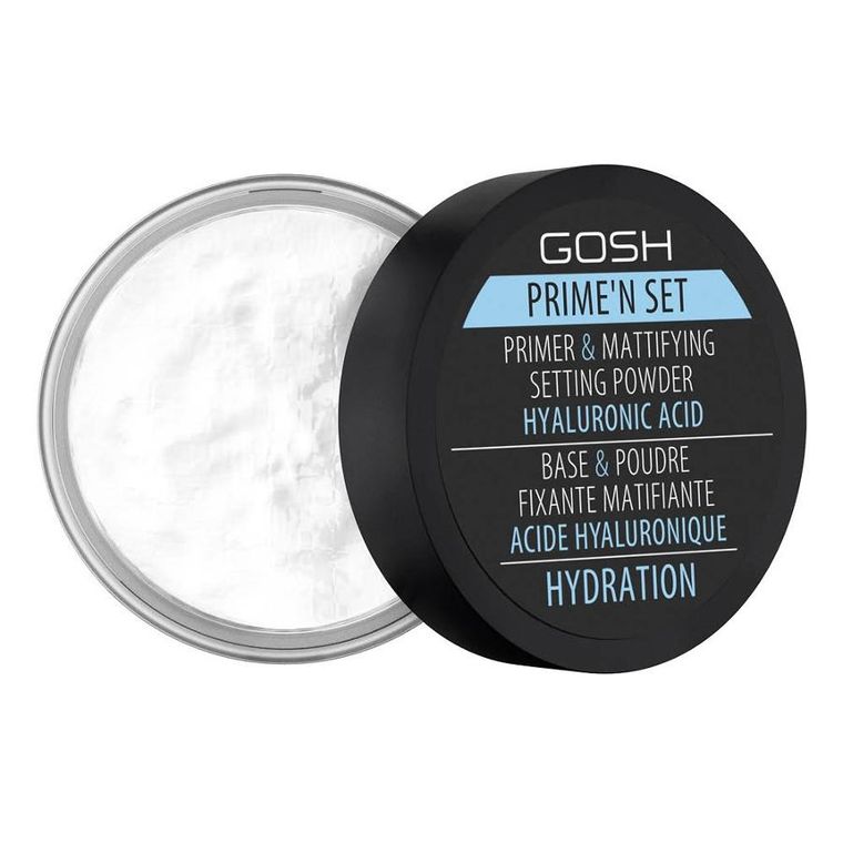 Gosh, Prime'n Set Powder, utrwalająco-matujący puder/baza 3w1 z kwasem hialuronowym, 003 Hydration, 7 g