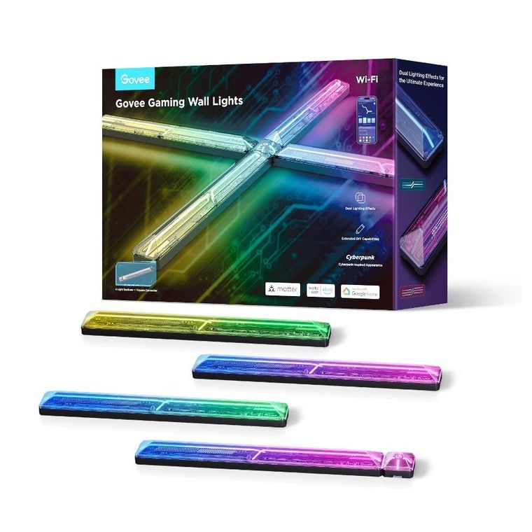 Govee, Gaming Wall Light, oświetlenie LED, RGBIC, 2.4GHz Wi-Fi + Bluetooth, H6063
