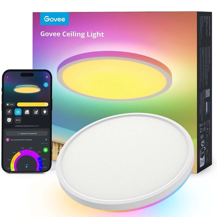 Govee, lampa sufitowa LED, 2400lm, 2200K-6500K, 2.4GHz Wi-Fi, Bluetooth, H80A1