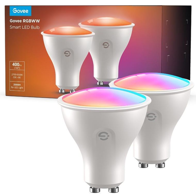 Govee, Light bulb, inteligentna żarówka RGBWW, 400 lm, Wi-Fi, Bluetooth, H600D GU10, 2 szt.