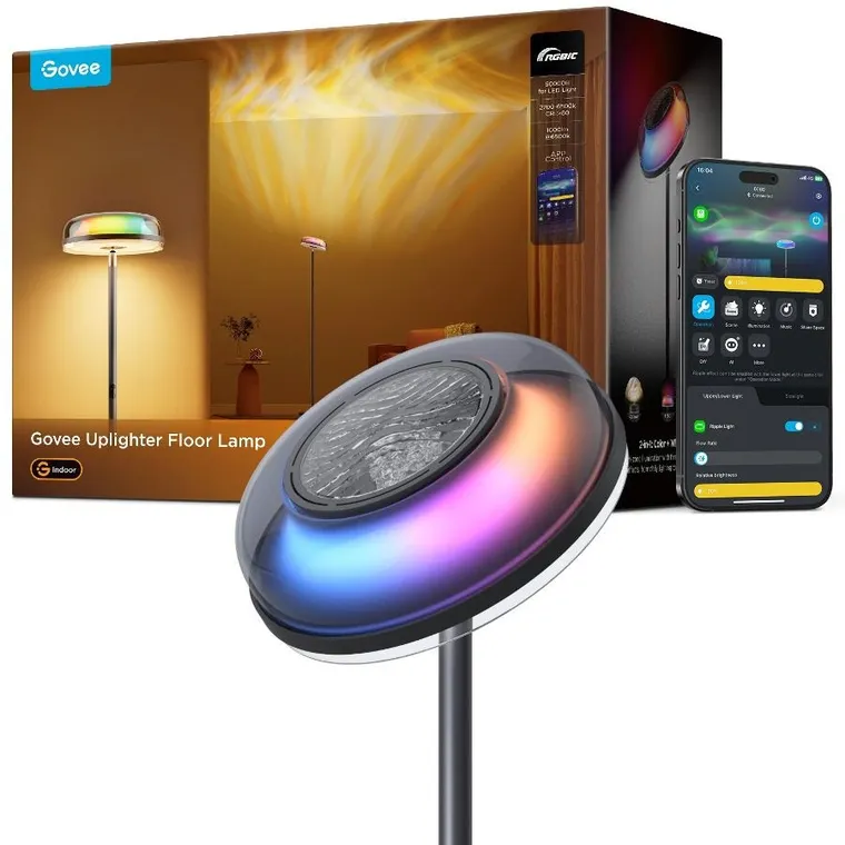 Govee, Uplighter Floor Lamp, lampa podłogowa LED, 1000lm, 2.4GHz, Wi-Fi + Bluetooth, H60B0