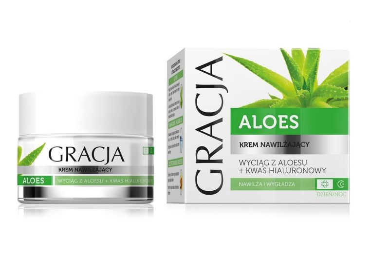 Gracja, krem aloesowy na dzień i na noc, nawilżający, 50 ml