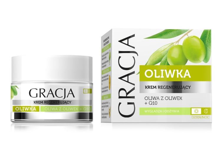 Gracja, krem oliwkowy na dzień i na noc, regenerujący, 50 ml