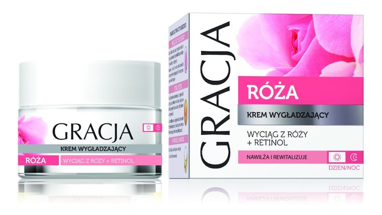 Gracja, krem różany na dzień i na noc, wygładzający, 50 ml