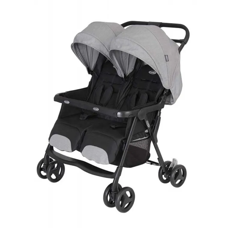 Graco, DuoRide, wózek spacerowy dla bliźniąt, Steeple Gray