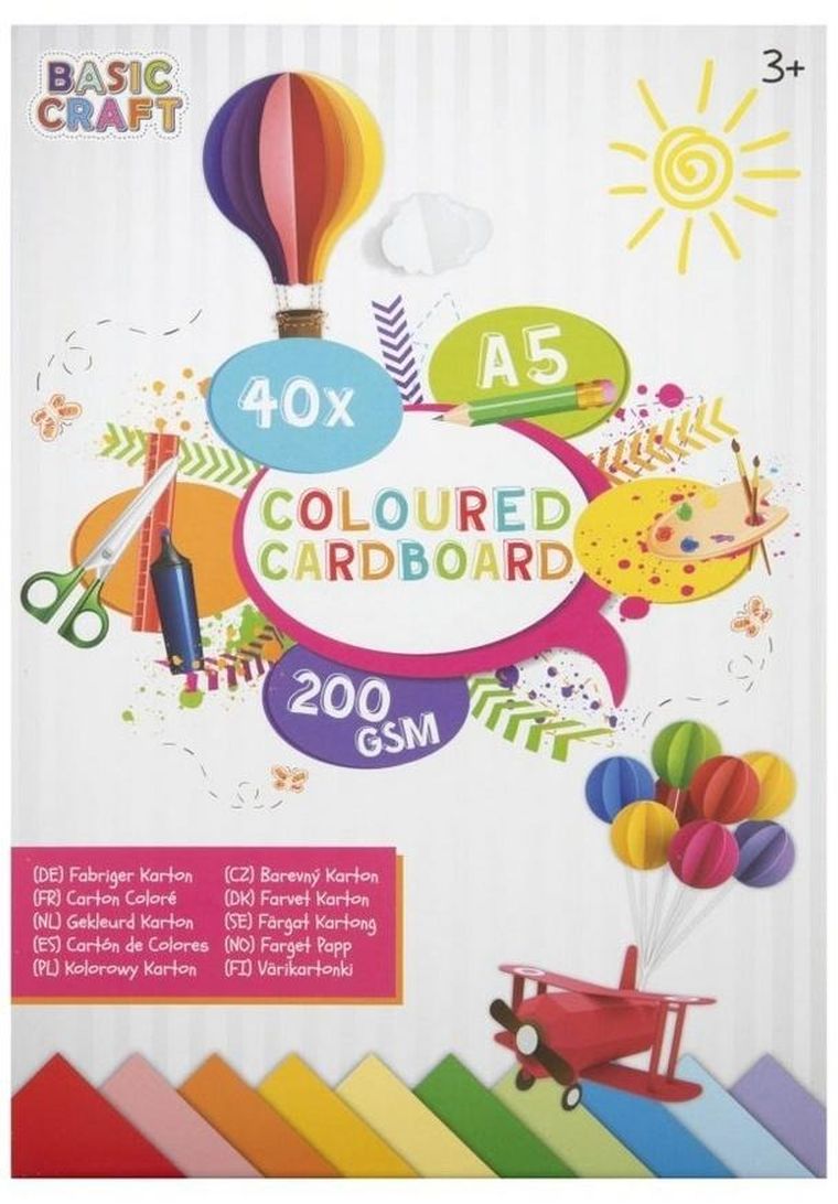 Grafix, blok kolorowych kartek, A5, 40 kartek