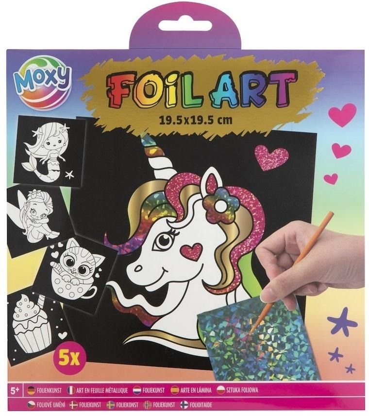 Grafix, Jednorożec, zestaw do wyklejania, 5 arkuszy