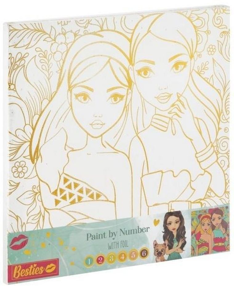 Grafix, malowanie po numerach + farby, Friends