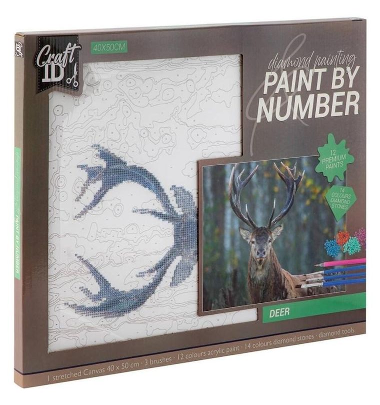 Grafix, malowanie po numerach, jeleń, 40-50 cm