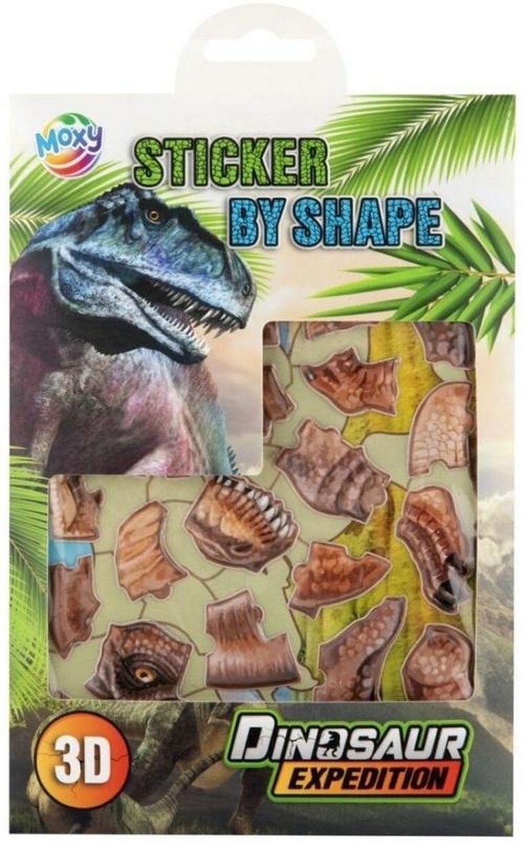 Grafix, naklejanka po kształtach 3D, T.Rex