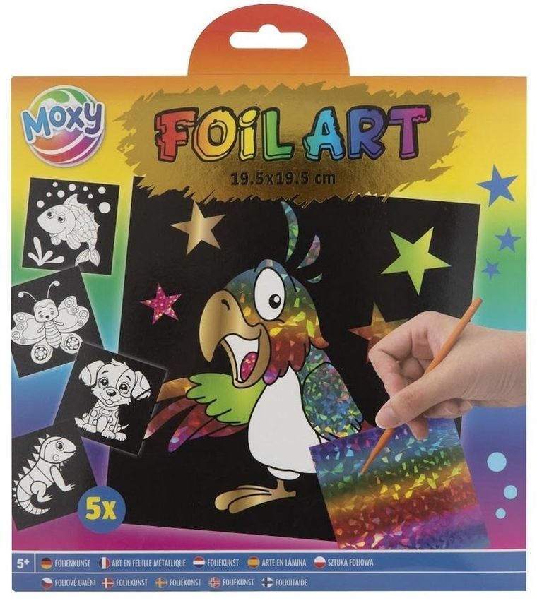 Grafix, Papuga, zestaw do wyklejania, 5 arkuszy