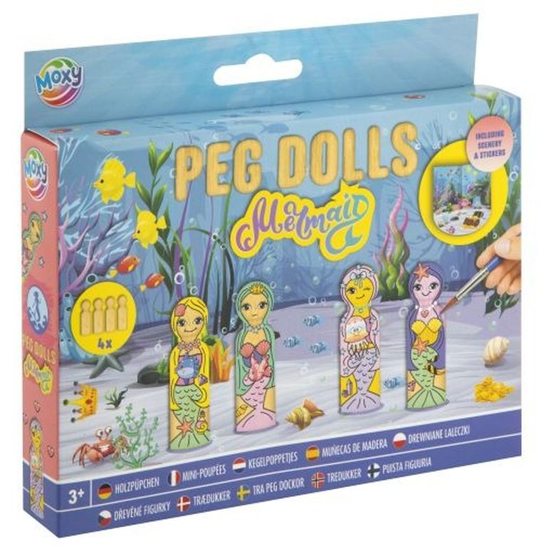 Grafix, Syrenki, zestaw drewnianych laleczek do malowania