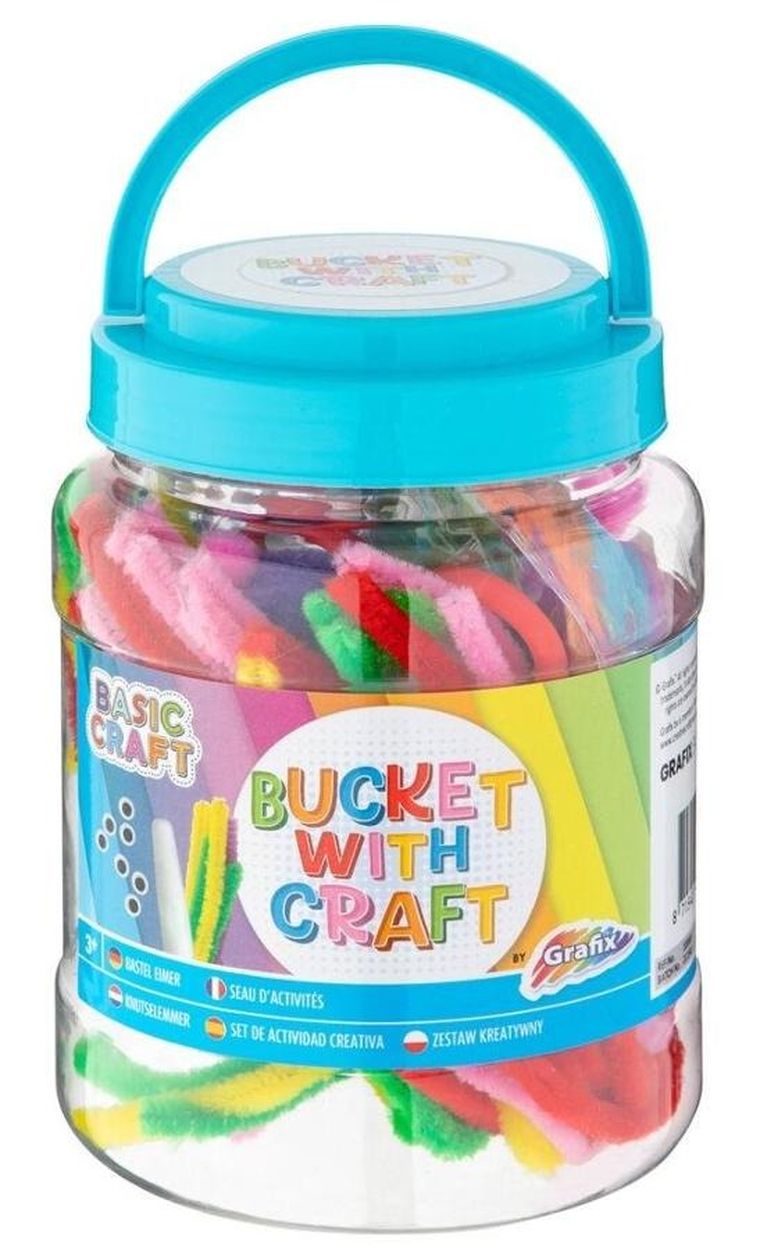 Grafix, wiaderko z akcesoriami do rękodzieła, niebieskie