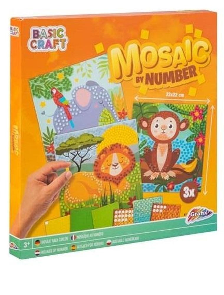 Grafix, wyklejanie po numerach, pomarańczowy, 3 arkusze