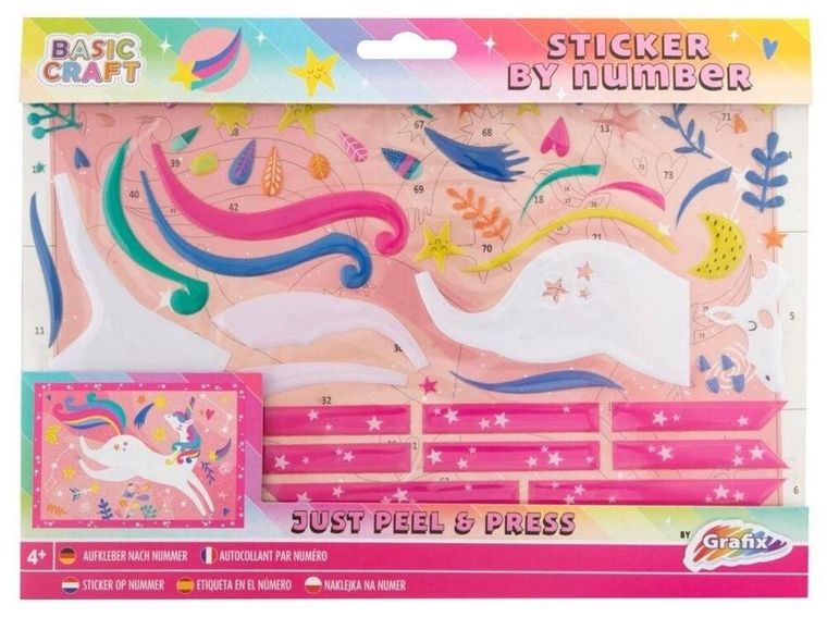 Grafix, wyklejanie po numerach, różowy