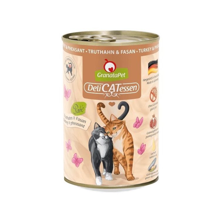 GranataPet, DeliCatessen, Indyk i bażant mokra, karma dla kota, 400g