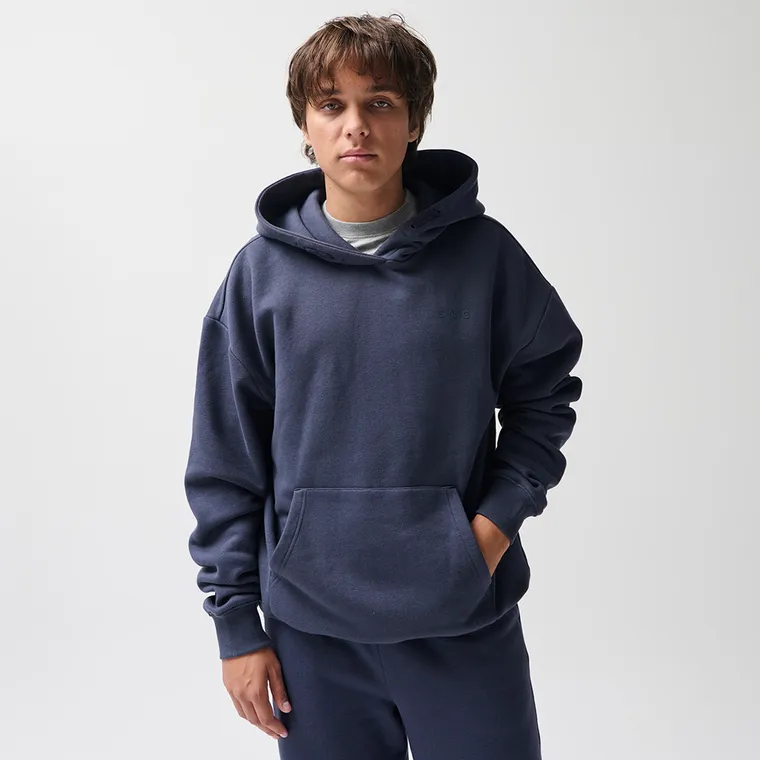 Granatowa bluza z kapturem oversize NOWEAR