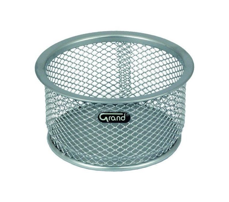 Grand, GR-010S, pojemnik na spinacze, srebrny