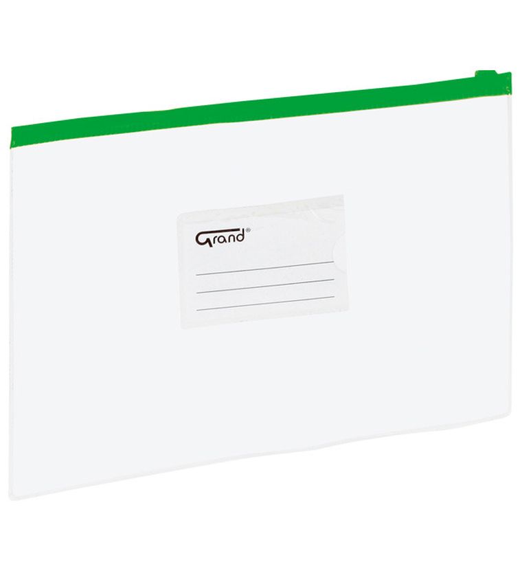 Grand, koperta A4 na suwak, zielona, 1 szt.