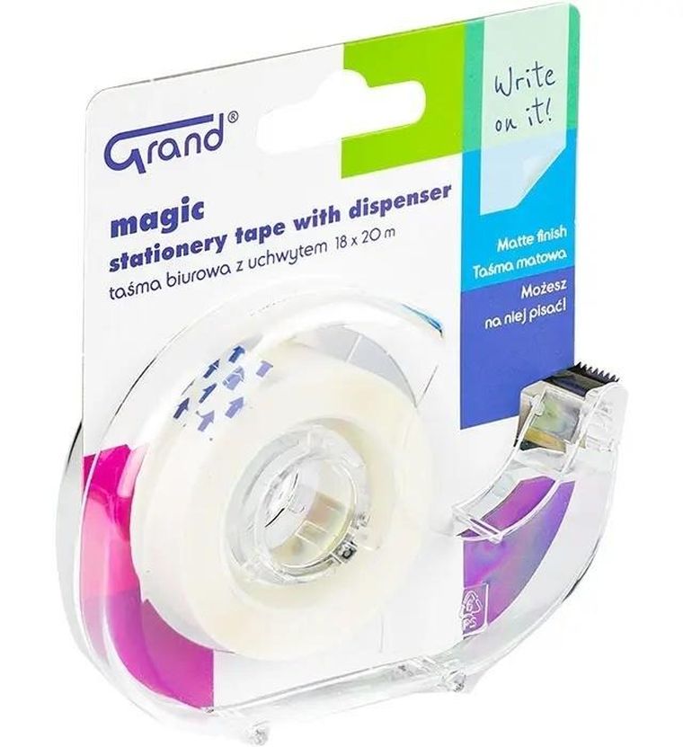 Grand, Magic, taśma biurowa, niewidoczna po przyklejeniu, 18-200 cm