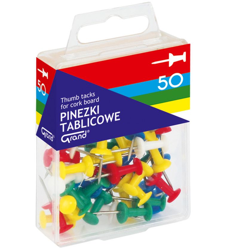 Grand, pinezki tablicowe, T4, 50 szt.
