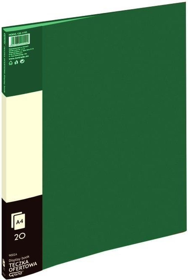 Grand, teczka ofertowa, 20 koszulek, zielona, 1 szt.