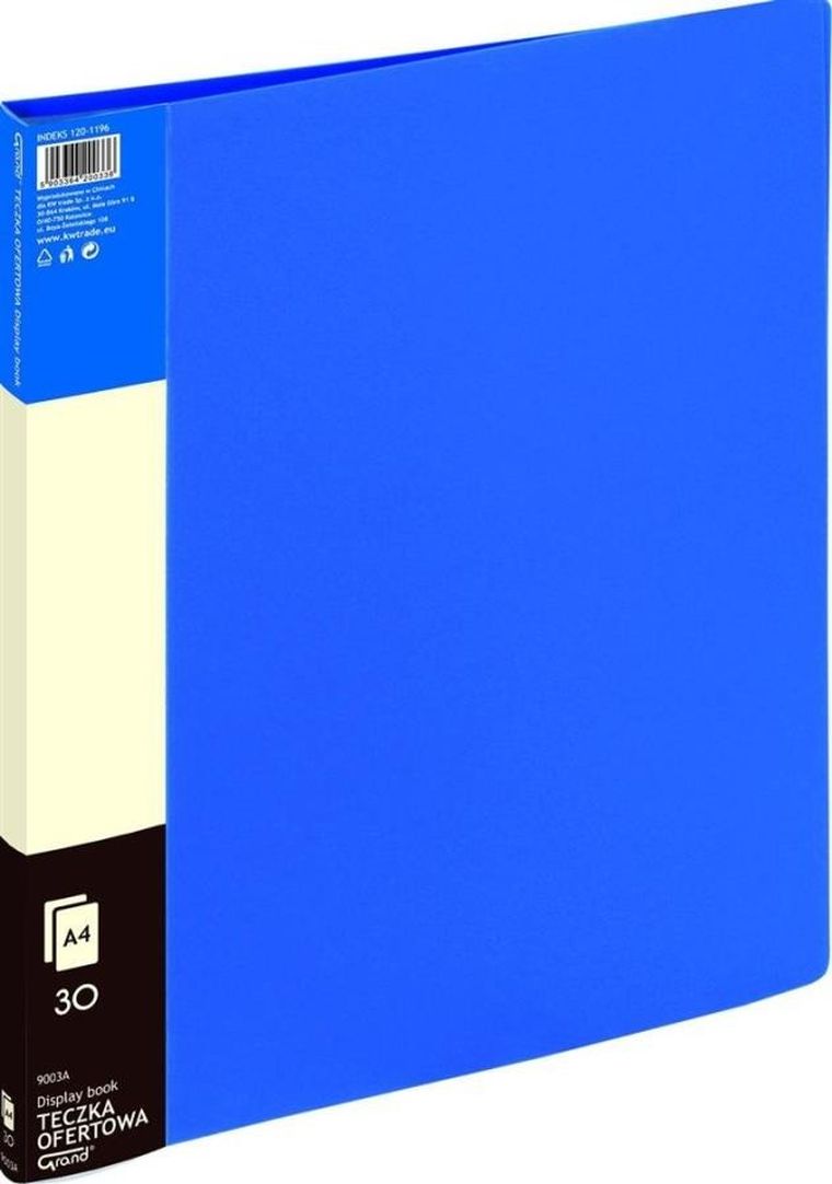 Grand, teczka ofertowa, 30 koszulek, niebieska, 1 szt.