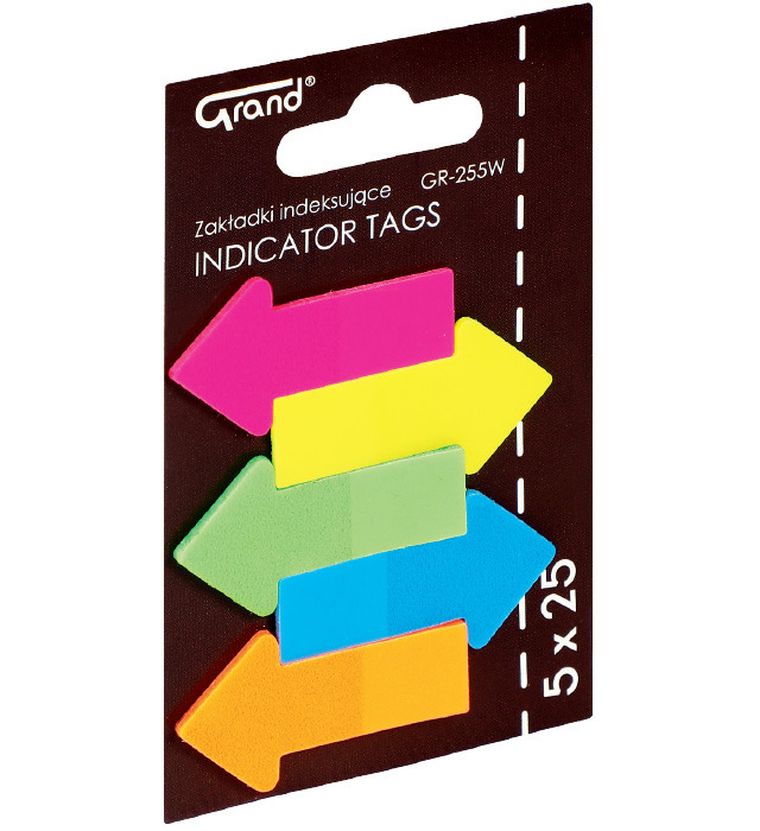 Grand, zakładki indeksujące, strzałki