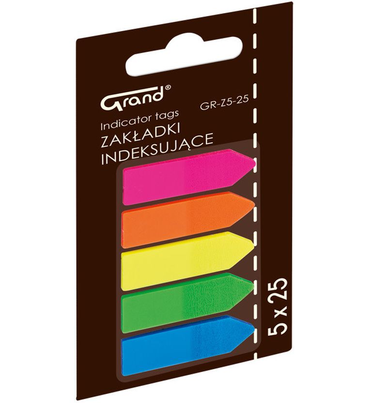 Grand, zakładki indeksujące, strzałki