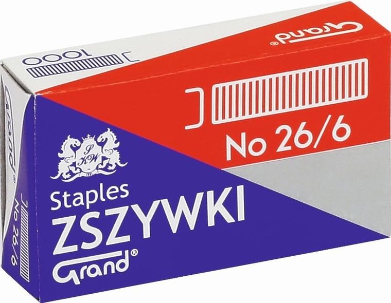 Grand, zszywki 26/6, 10-1000 szt.