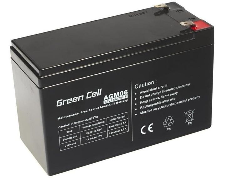 Green Cell, akumulator żelowy, AGM06, 12V, 9 Ah