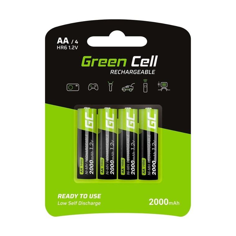Green Cell, akumulatorki, AA/R6, 2000mAh, 4 szt.