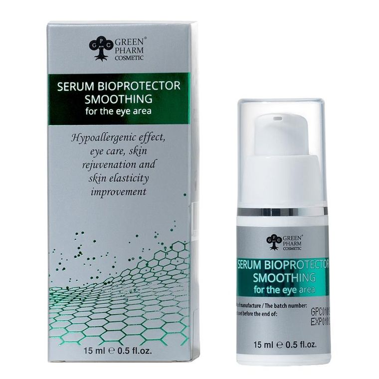 Green Pharm Cosmetic, serum bio-protektor wygładzające do okolicy wokół oczu, 15 ml