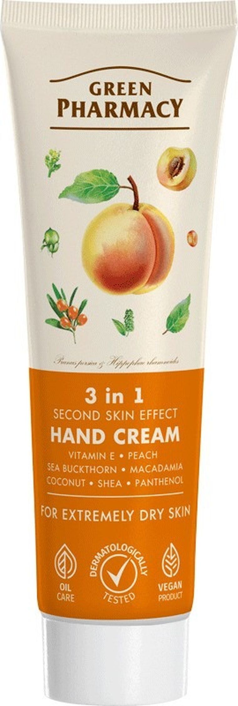 Green Pharmacy, krem do rąk 3w1 z efektem drugiej skóry, 100 ml