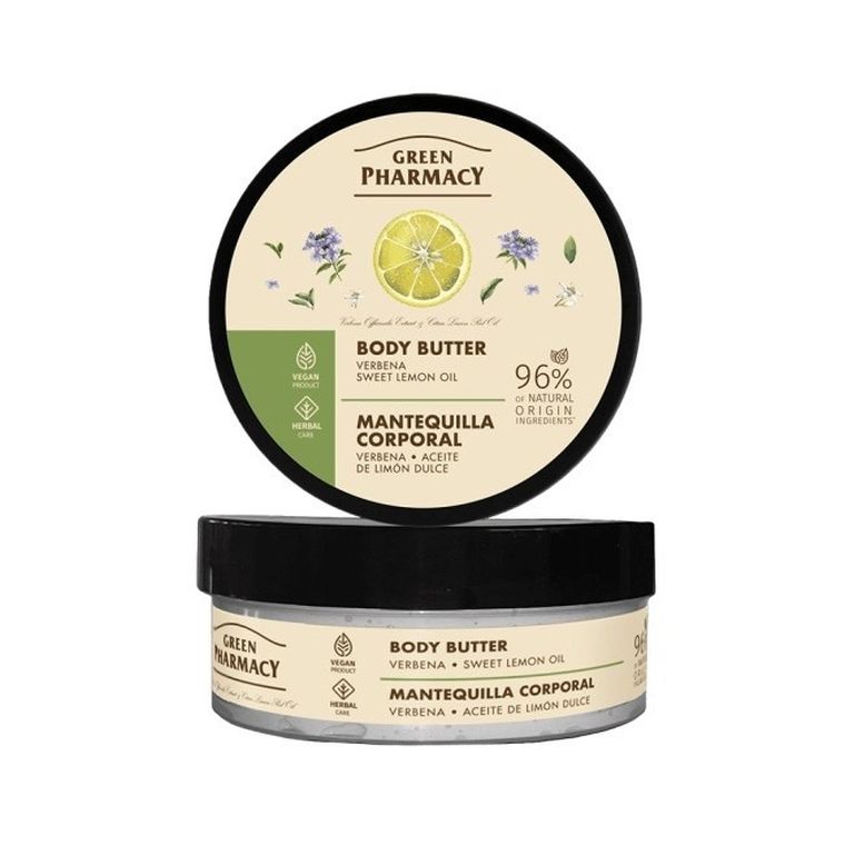 Green Pharmacy, masło do ciała, werbena i olejek ze słodkiej cytryny, 200 ml