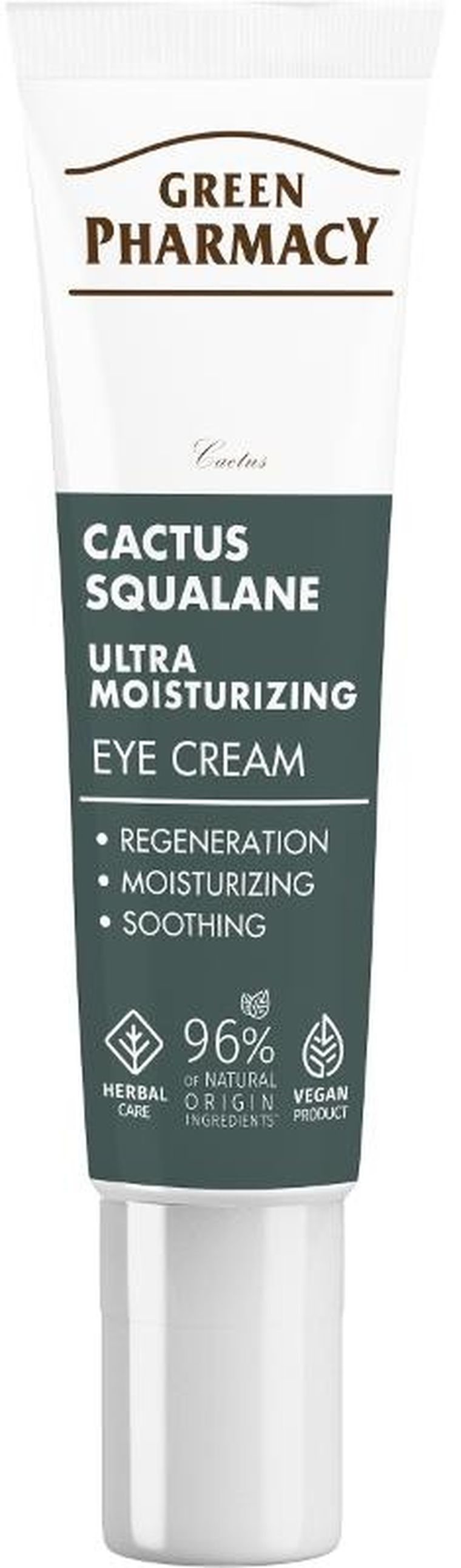 Green Pharmacy, ultranawilżający krem pod oczy, kaktus + skwalan, 15 ml
