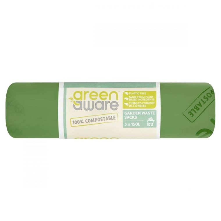 GreenAware, kompostowalne worki na odpady ogrodowe, 150 l, 3 szt.